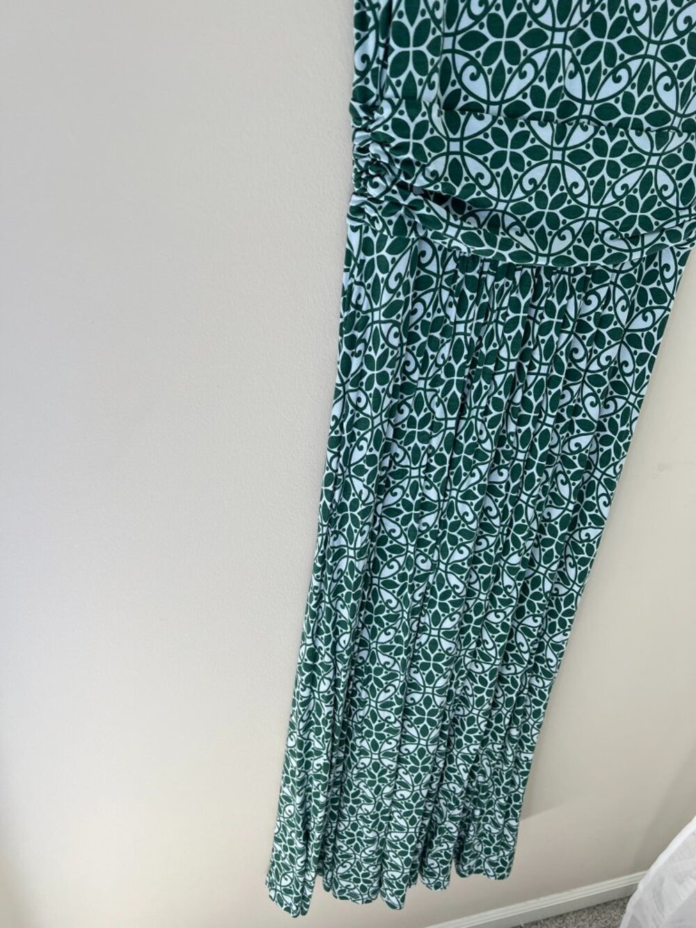 Boden Lemon Print blue Midi Dress Sleeveless Fit Flare Pockets Size 4 petite - Picture 3 of 12